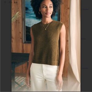 Faherty knitted sleeveless sweater